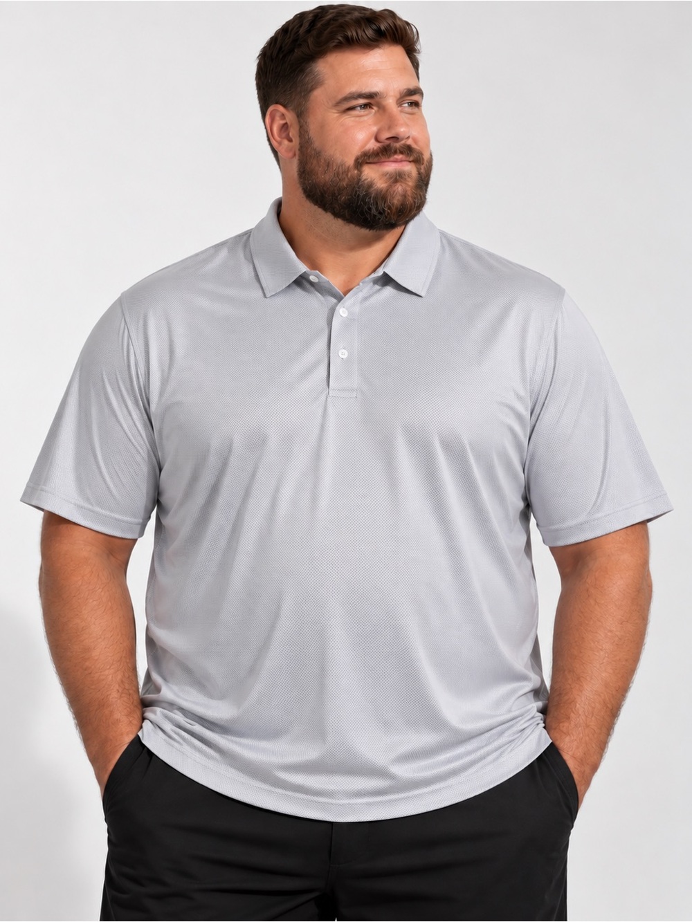 Antigua Men’s Gray Performance Polo Shirt 2XL Lightweight Golf Short Sleeve NWT